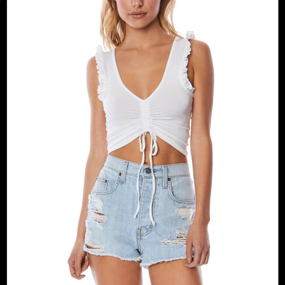 Emma & Sam Ruched Front Sleeveless Tank - Picture 2 of 3